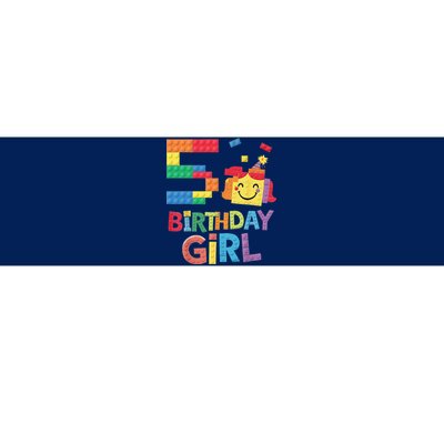 Master Builder 5th Birthday Girl 5 Year Old Brick Blocks Bumper Sticker