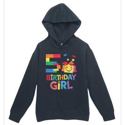 Master Builder 5th Birthday Girl 5 Year Old Brick Blocks Urban Pullover Hoodie