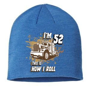 Men Birthday 52 Years Old Trucker Im 52 This Is How I Roll Gift Sustainable Beanie