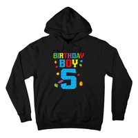 Master Builder 5th Birthday Boy 5 Five Year Building Bricks Hoodie