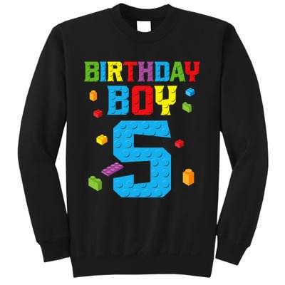 Master Builder 5th Birthday Boy 5 Five Year Building Bricks Sweatshirt