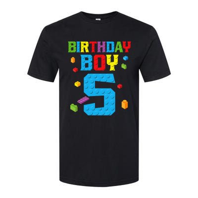 Master Builder 5th Birthday Boy 5 Five Year Building Bricks Softstyle CVC T-Shirt