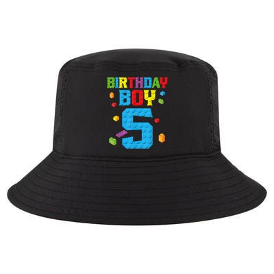 Master Builder 5th Birthday Boy 5 Five Year Building Bricks Cool Comfort Performance Bucket Hat