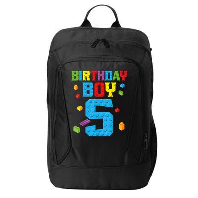 Master Builder 5th Birthday Boy 5 Five Year Building Bricks City Backpack