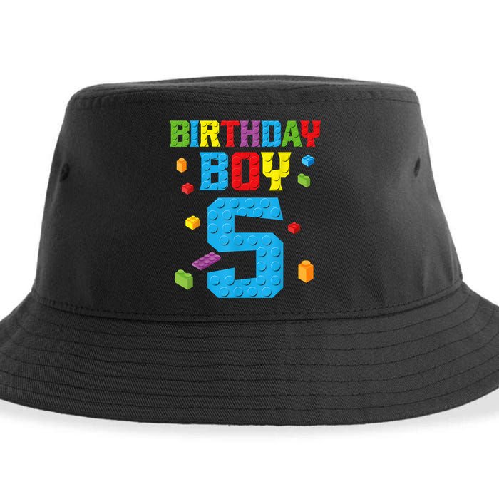 Master Builder 5th Birthday Boy 5 Five Year Building Bricks Sustainable Bucket Hat