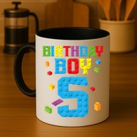 Master Builder 5th Birthday Boy 5 Five Year Building Bricks Mug