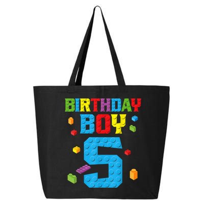 Master Builder 5th Birthday Boy 5 Five Year Building Bricks 25L Jumbo Tote