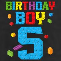 Master Builder 5th Birthday Boy 5 Five Year Building Bricks Hat