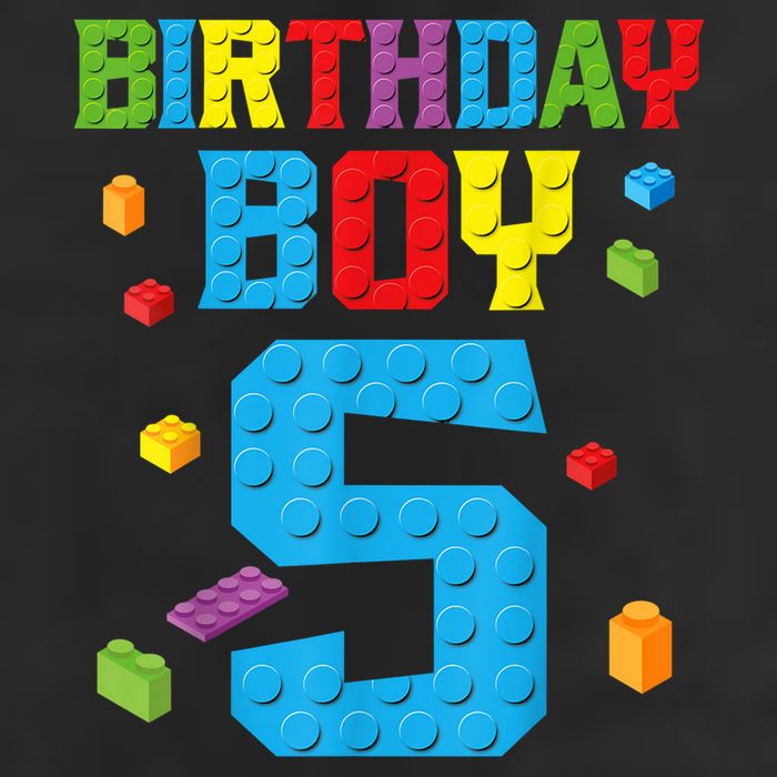 Master Builder 5th Birthday Boy 5 Five Year Building Bricks Hat