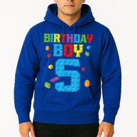 Master Builder 5th Birthday Boy 5 Five Year Building Bricks Hoodie