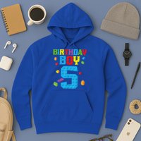 Master Builder 5th Birthday Boy 5 Five Year Building Bricks Hoodie