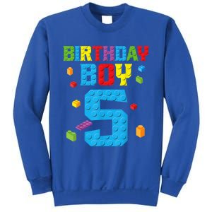 Master Builder 5th Birthday Boy 5 Five Year Building Bricks Sweatshirt