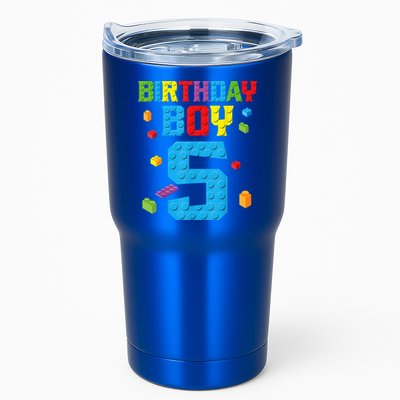 Master Builder 5th Birthday Boy 5 Five Year Building Bricks Tumbler