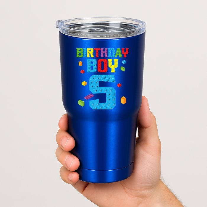 Master Builder 5th Birthday Boy 5 Five Year Building Bricks Tumbler