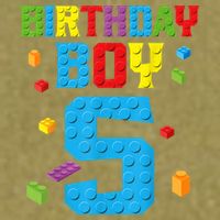 Master Builder 5th Birthday Boy 5 Five Year Building Bricks Garment-Dyed Women's Muscle Tee
