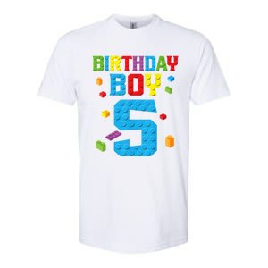 Master Builder 5th Birthday Boy 5 Five Year Building Bricks Softstyle CVC T-Shirt