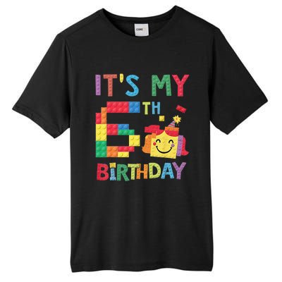 Master Builder 6th ItS My 6th Birthday Brick Blocks Tall Fusion ChromaSoft Performance T-Shirt