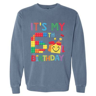 Master Builder 6th ItS My 6th Birthday Brick Blocks Garment-Dyed Sweatshirt