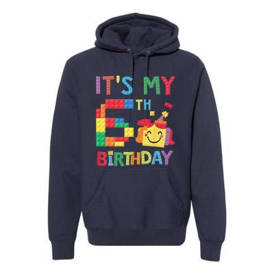 Master Builder 6th ItS My 6th Birthday Brick Blocks Premium Hoodie