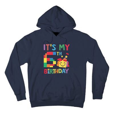 Master Builder 6th ItS My 6th Birthday Brick Blocks Tall Hoodie