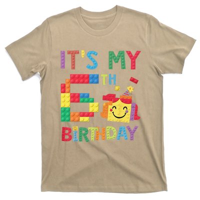 Master Builder 6th ItS My 6th Birthday Brick Blocks T-Shirt