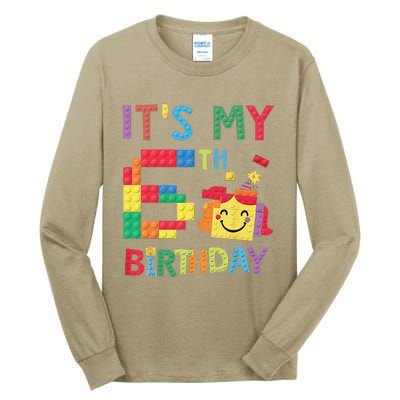 Master Builder 6th ItS My 6th Birthday Brick Blocks Tall Long Sleeve T-Shirt