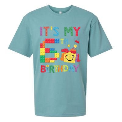 Master Builder 6th ItS My 6th Birthday Brick Blocks Sueded Cloud Jersey T-Shirt