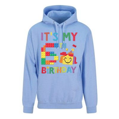 Master Builder 6th ItS My 6th Birthday Brick Blocks Unisex Surf Hoodie