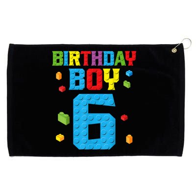 Master Builder 6th Birthday Boy 6 Six Year Building Bricks Grommeted Golf Towel