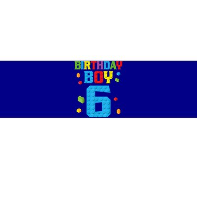 Master Builder 6th Birthday Boy 6 Six Year Building Bricks Bumper Sticker