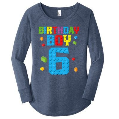 Master Builder 6th Birthday Boy 6 Six Year Building Bricks Women's Perfect Tri Tunic Long Sleeve Shirt