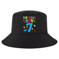 Master Builder 7th Birthday Boy 7 Seven Year Building Bricks Funny Gift Cool Comfort Performance Bucket Hat