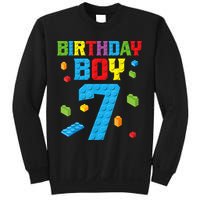 Master Builder 7th Birthday Boy 7 Seven Year Building Bricks Funny Gift Sweatshirt