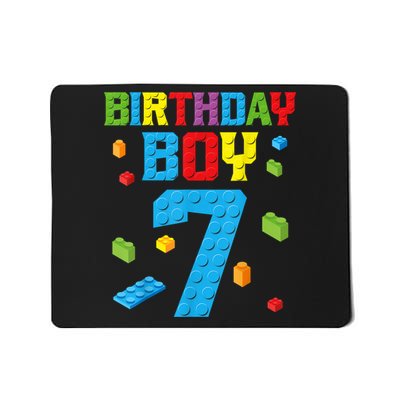 Master Builder 7th Birthday Boy 7 Seven Year Building Bricks Funny Gift Mousepad