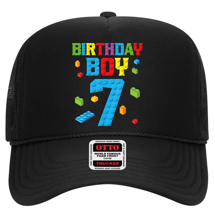 Master Builder 7th Birthday Boy 7 Seven Year Building Bricks Funny Gift Hat