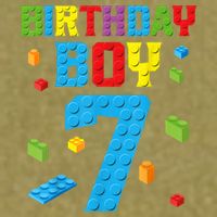 Master Builder 7th Birthday Boy 7 Seven Year Building Bricks Funny Gift Garment-Dyed Women's Muscle Tee