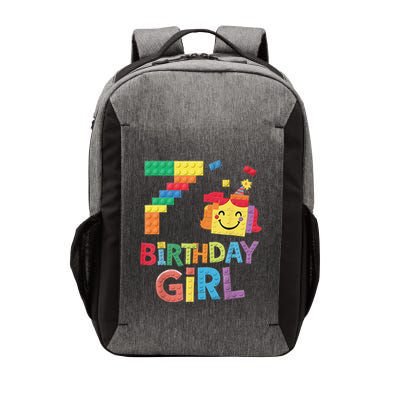Master Builder 7th Birthday Girl 7 Year Old Brick Blocks Vector Backpack