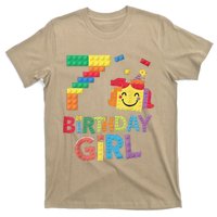 Master Builder 7th Birthday Girl 7 Year Old Brick Blocks T-Shirt