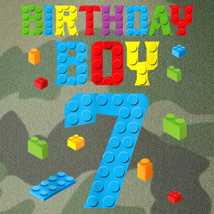 Master Builder 7th Birthday Boy 7 Seven Year Building Bricks Legacy Tie Dye Trucker Hat