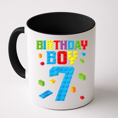Master Builder 7th Birthday Boy 7 Seven Year Building Bricks Mug