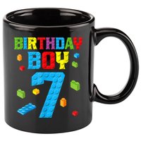 Master Builder 7th Birthday Boy 7 Seven Year Building Bricks 11oz C Handle Ceramic Mug