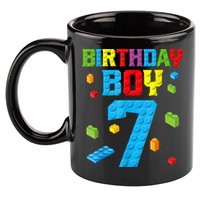 Master Builder 7th Birthday Boy 7 Seven Year Building Bricks 11oz C Handle Ceramic Mug