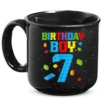 Master Builder 7th Birthday Boy 7 Seven Year Building Bricks 15oz Campfire Ceramic Mug