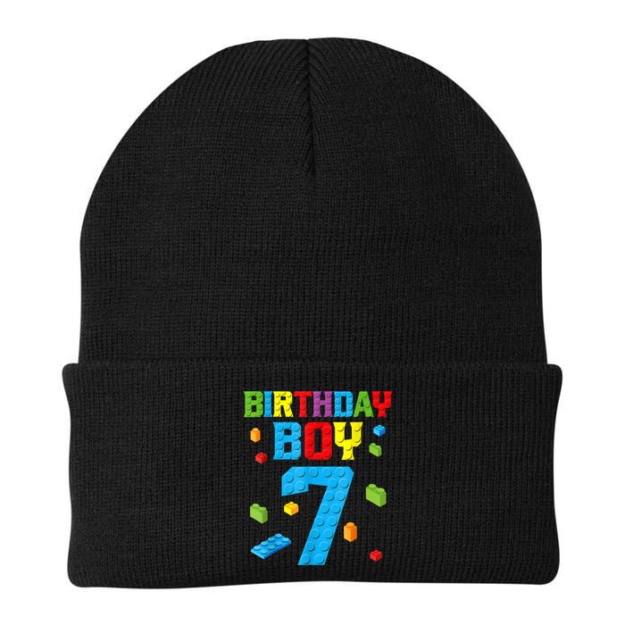 Master Builder 7th Birthday Boy 7 Seven Year Building Bricks Beanie