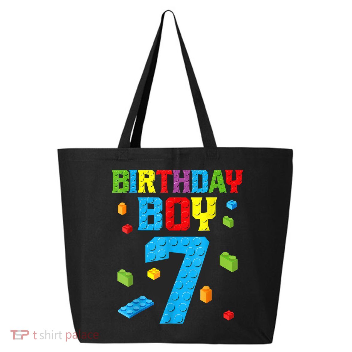 Master Builder 7th Birthday Boy 7 Seven Year Building Bricks 25L Jumbo Tote
