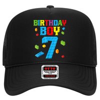 Master Builder 7th Birthday Boy 7 Seven Year Building Bricks Hat