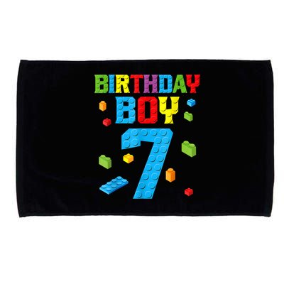 Master Builder 7th Birthday Boy 7 Seven Year Building Bricks Microfiber Hand Towel