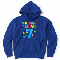Master Builder 7th Birthday Boy 7 Seven Year Building Bricks Hoodie