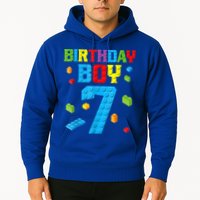 Master Builder 7th Birthday Boy 7 Seven Year Building Bricks Hoodie