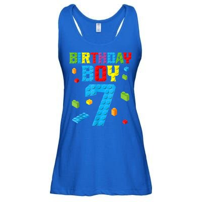 Master Builder 7th Birthday Boy 7 Seven Year Building Bricks Ladies Essential Flowy Tank